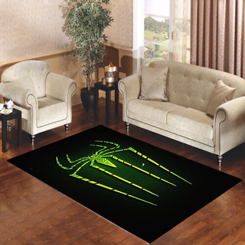 amazing spiderman logo green Living room carpet rugs