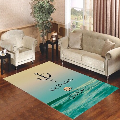 anchor refuse to sink ocean Living room carpet rugs