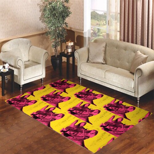 andy warhol wallpaper cow Living room carpet rugs