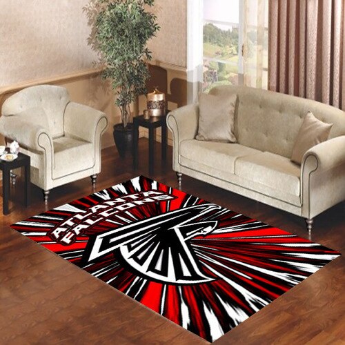 atlanta falcon red graphic Living room carpet rugs