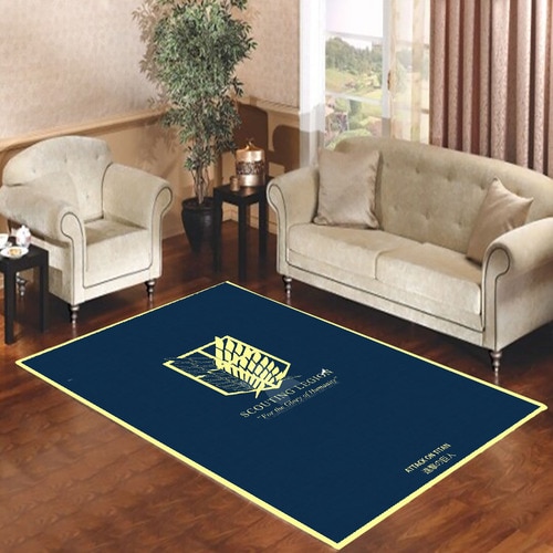 attack on titan scouting legion blue Living room carpet rugs