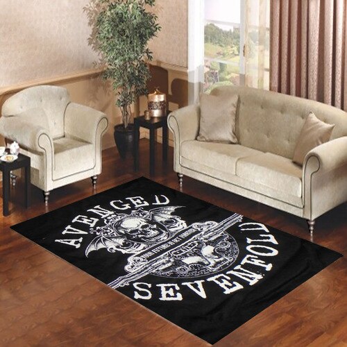 avenged sevenfold elaborate logo Living room carpet rugs