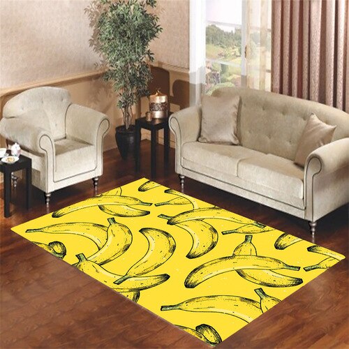 banana aesthetic Living room carpet rugs