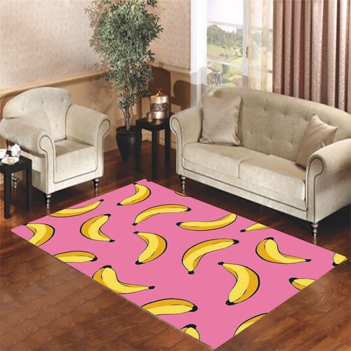 banana wallpaper pinky Living room carpet rugs