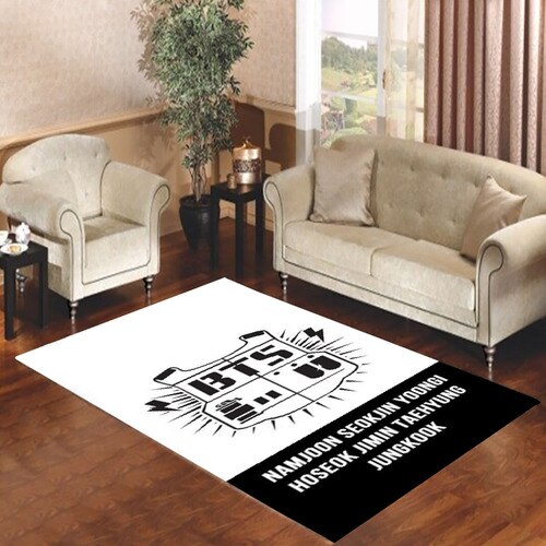 bangtan bts person Living room carpet rugs