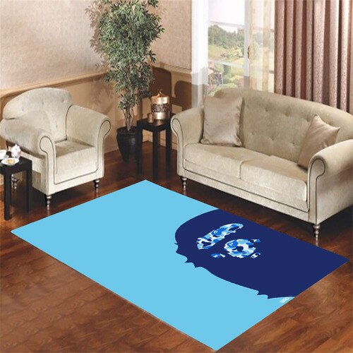 bathing ape blue color Living room carpet rugs