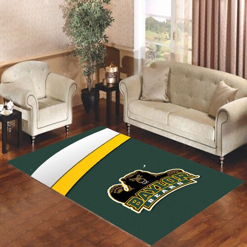 baylor bears head on green Living room carpet rugs