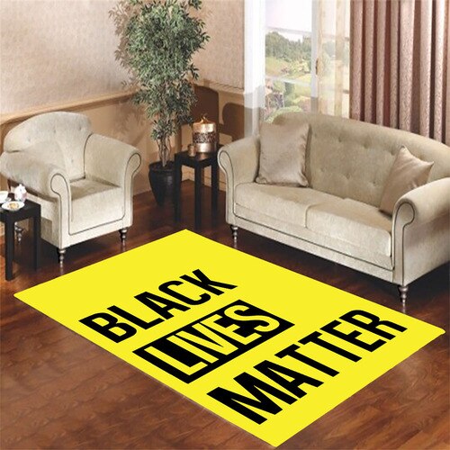 black lives matter yellow Living room carpet rugs