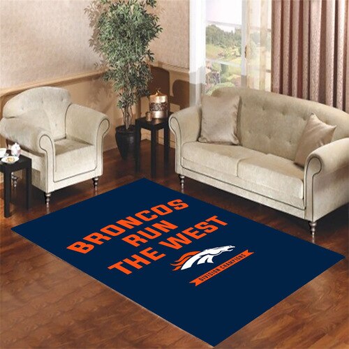 broncos run the west Living room carpet rugs