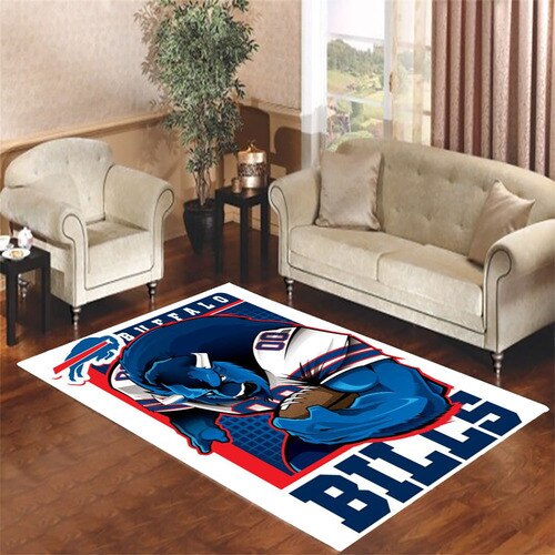 buffalo bills mascot cartoon Living room carpet rugs