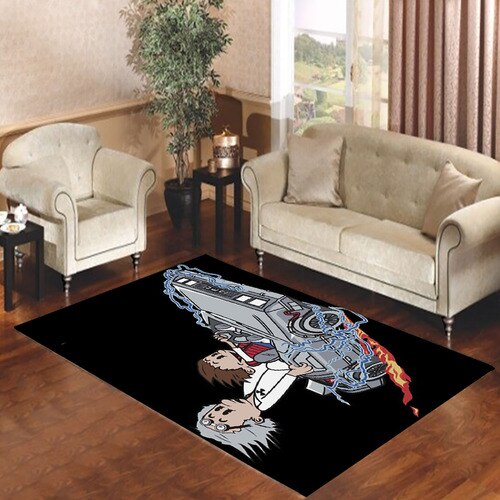 calvin and hobbes back to the future Living room carpet rugs