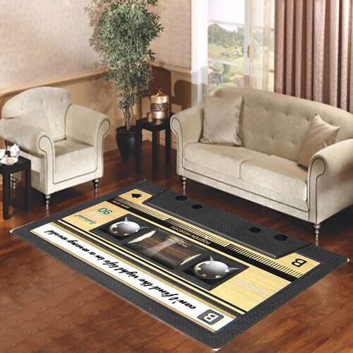 cassette mix tape gold Living room carpet rugs