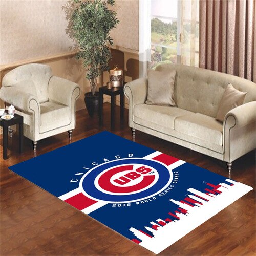 chicago cubs 1 Living room carpet rugs