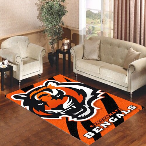 cincinnati bengals tribal Living room carpet rugs