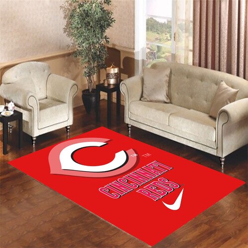 cincinnati red logo Living room carpet rugs