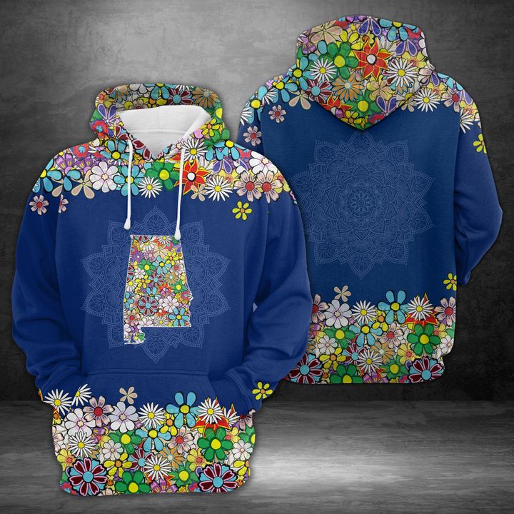 Alabama Flower 3D Printed Hoodie/Zipper Hoodie