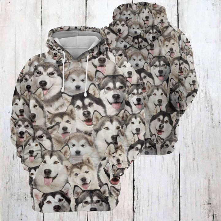 Alaskan Malamute Awesome 3D Printed Hoodie/Zipper Hoodie