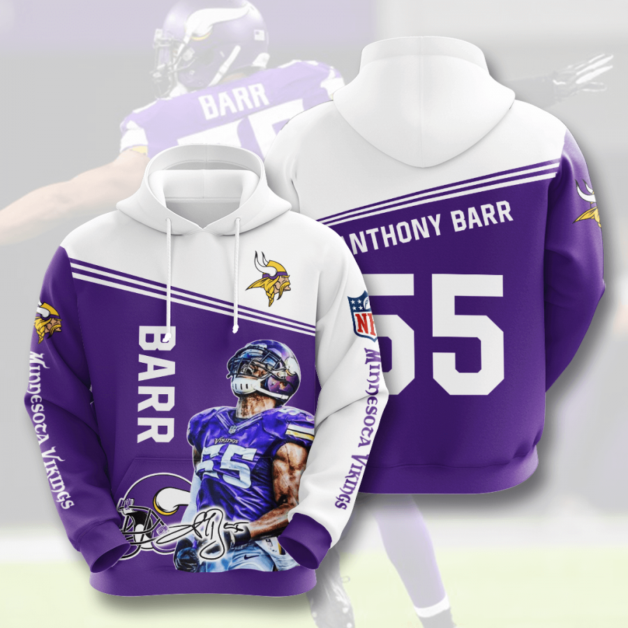 Anthony Barr Minnesota Vikings 3D Printed Hoodie/Zipper Hoodie