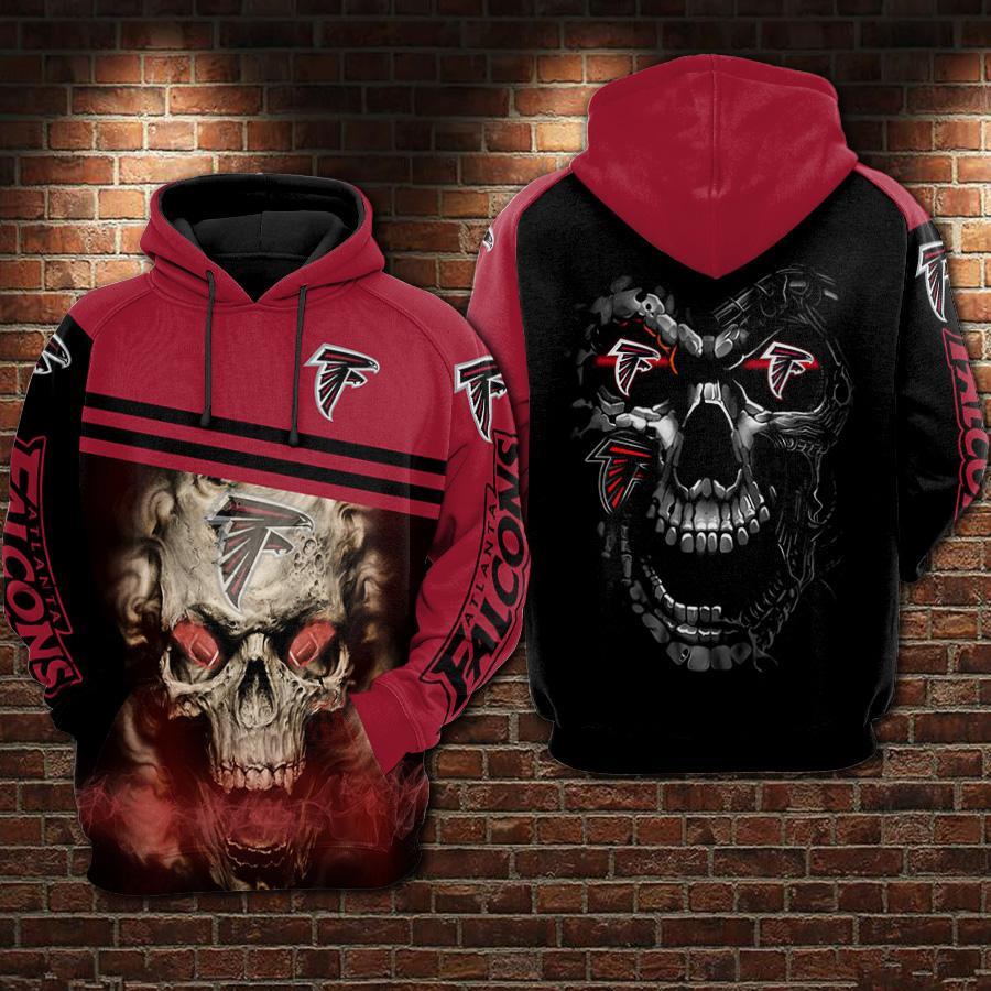 Atlanta Falcons NFL Skull Red Black 3D Printed Hoodie/Zipper Hoodie -  Travels in Translation