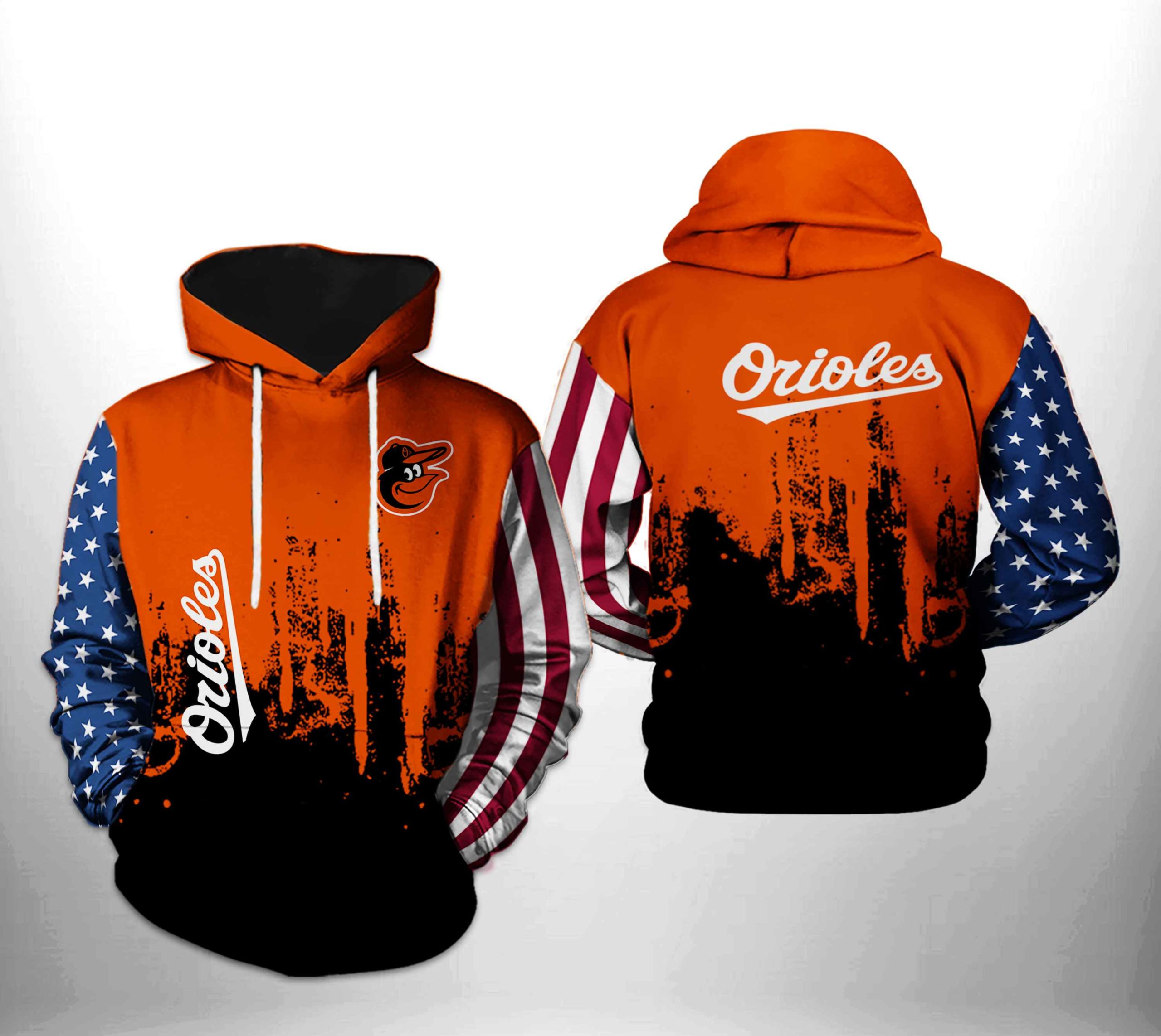 Baltimore Orioles MLB Team US 3D Printed Hoodie/Zipper Hoodie