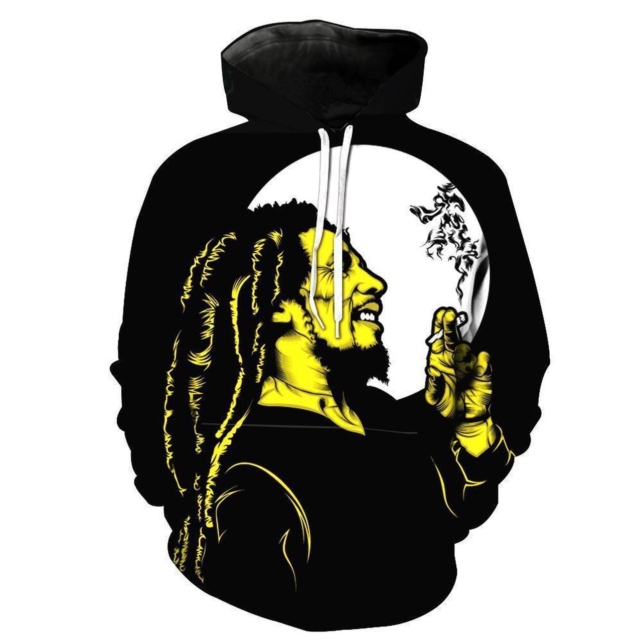 Bob Marley 3D Printed Hoodie/Zipper Hoodie