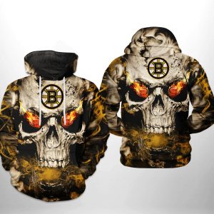 Boston Bruins NHL Team Skull 3D Printed Hoodie/Zipper Hoodie - Travels in  Translation