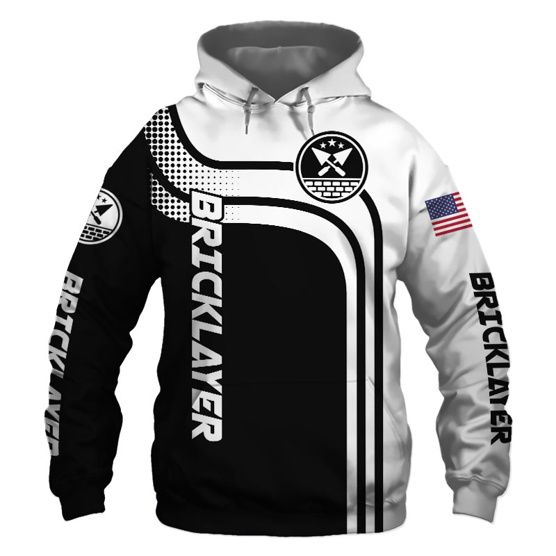 Bricklayer Black US Flag 3D Printed Hoodie/Zipper Hoodie