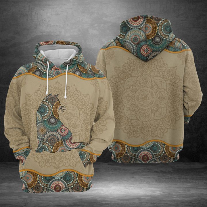 British Shorthair Mandala 3D Printed Hoodie/Zipper Hoodie