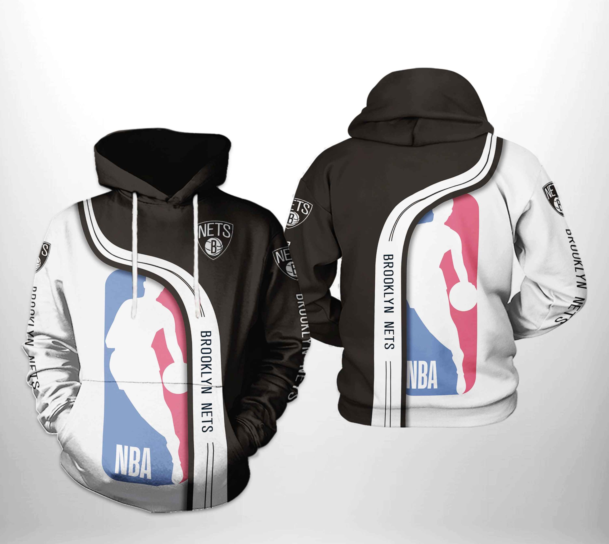 Brooklyn Nets NBA Team 3D Printed Hoodie/Zipper Hoodie