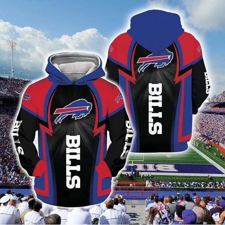 Buffalo Bills Camo Hoodie, New Blue/Red