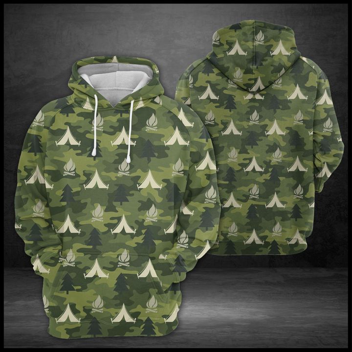 Camouflage Camping 3D Printed Hoodie/Zipper Hoodie