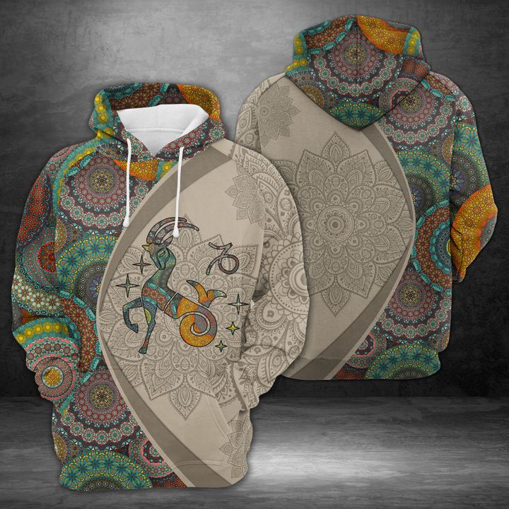 Capricorn Horoscope Mandala 3D Printed Hoodie/Zipper Hoodie