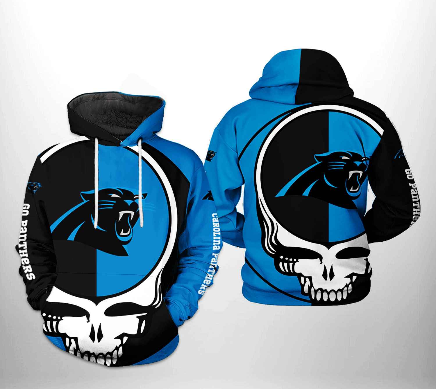 Carolina Panthers NFL Grateful Dead 3D Printed Hoodie/Zipper