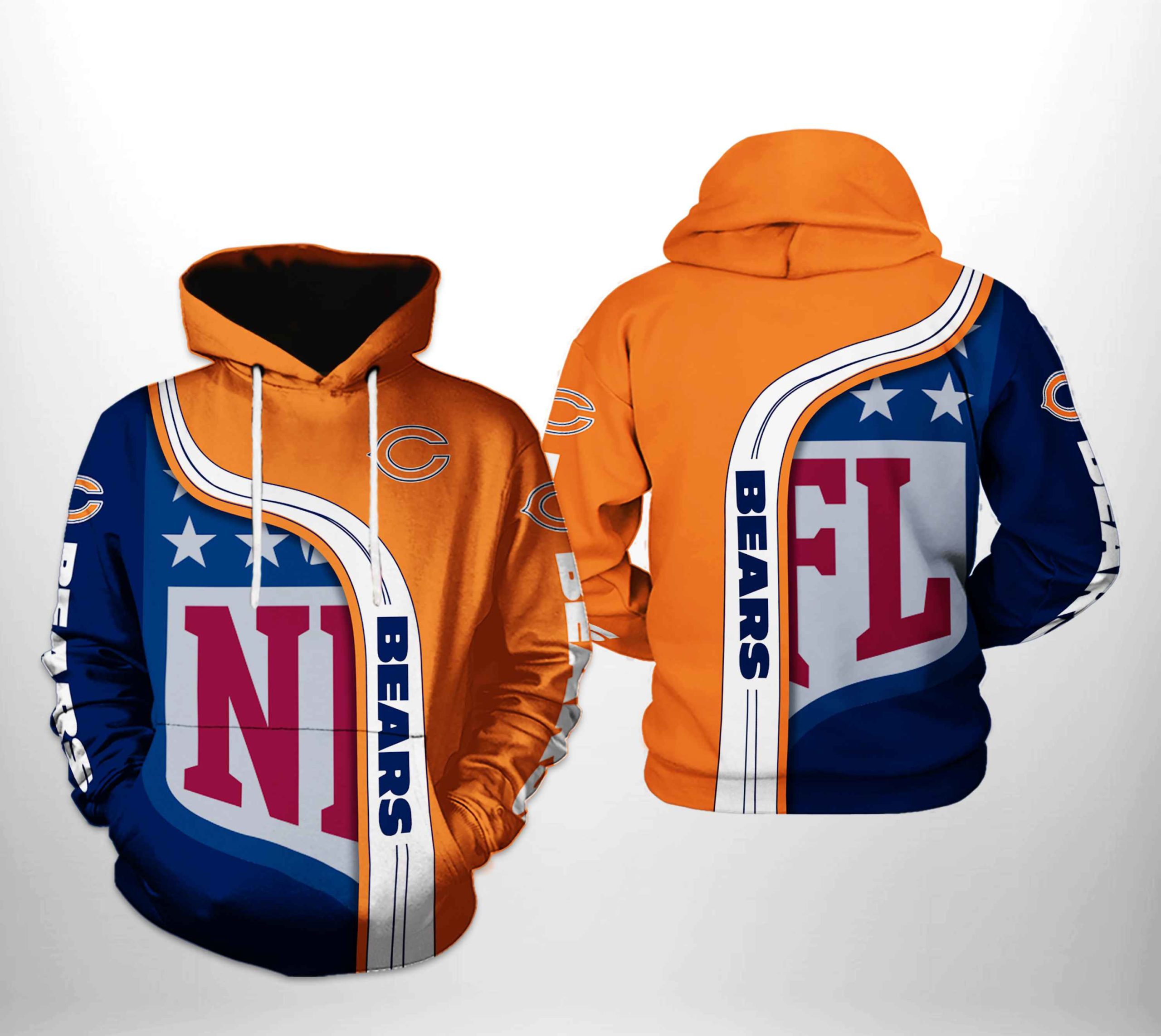 Chicago Bears NFL Team US 3D Printed Hoodie/Zipper Hoodie - Travels in  Translation