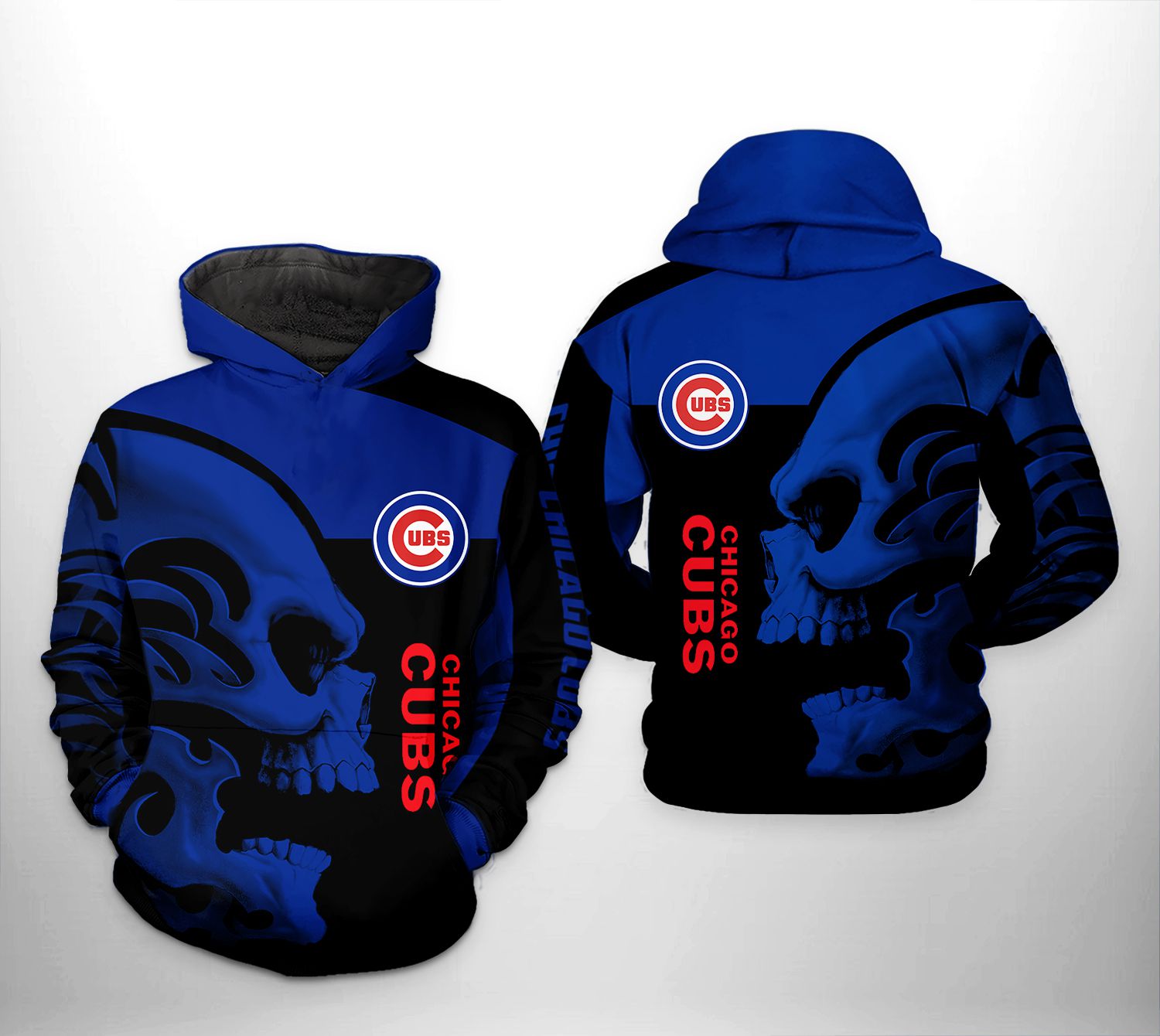 MLB Chicago Cubs Blue Hoodie, Zip Hoodie 3D All Over Print