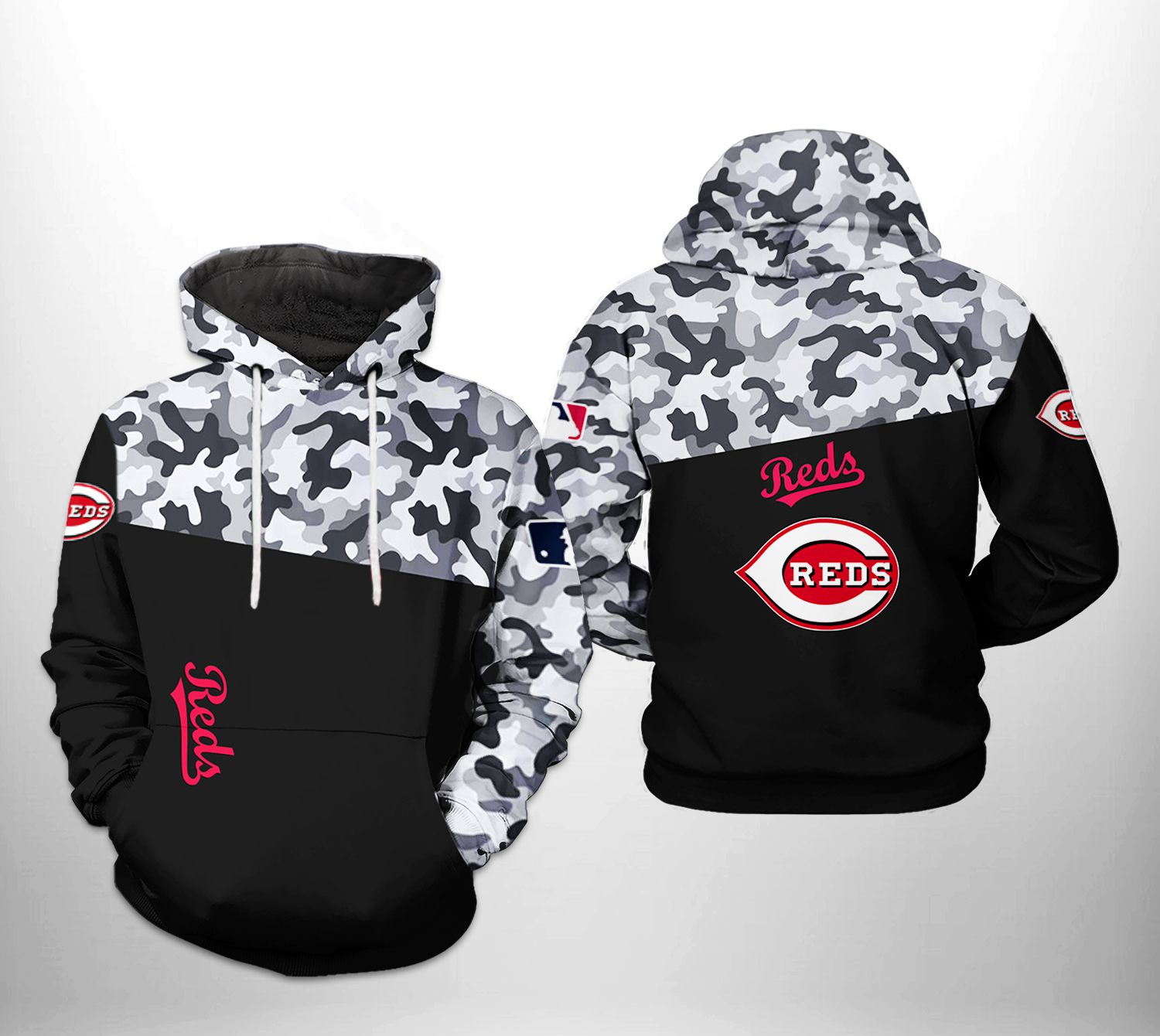 Cincinnati Reds MLB Camo Veteran 3D Printed Hoodie/Zipper Hoodie - Travels  in Translation