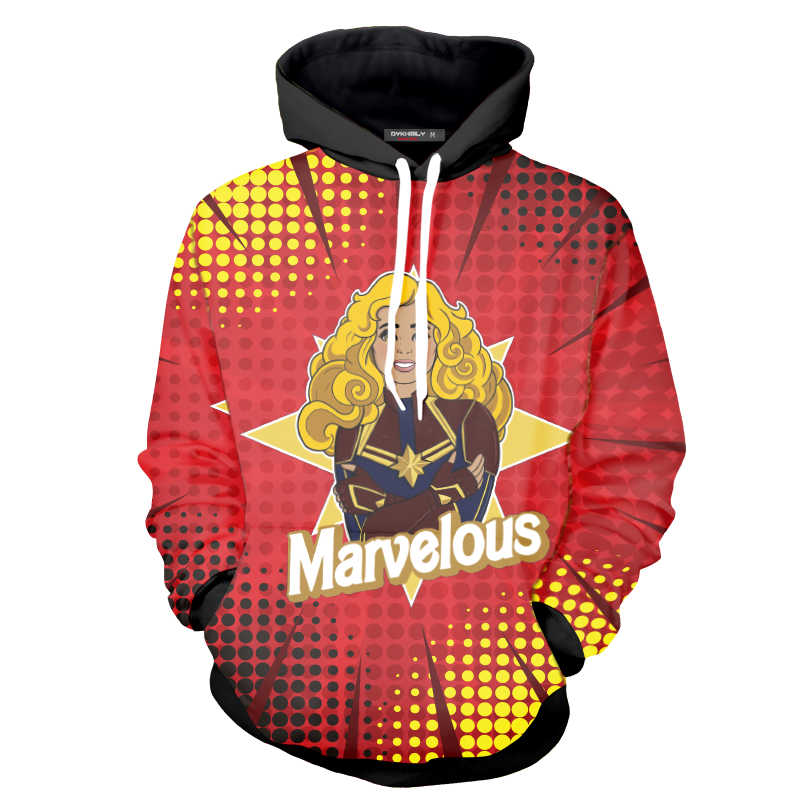 Costume Marvelous Captain Marvel 3D Printed Hoodie/Zipper Hoodie