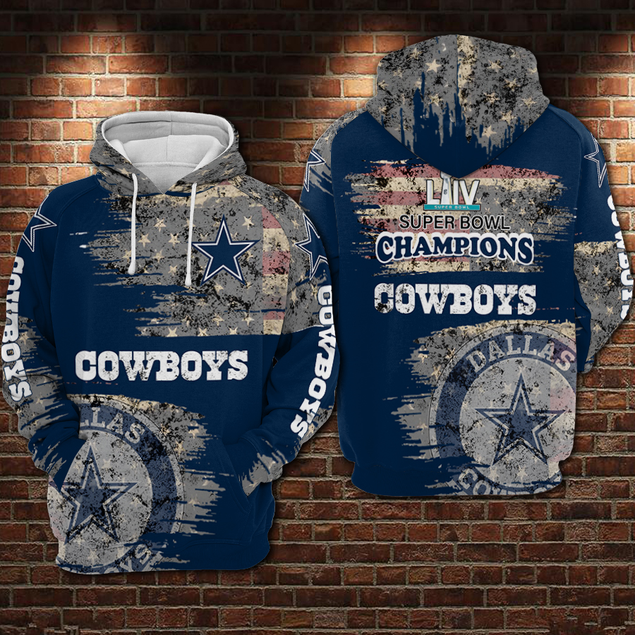 Dallas Cowboys All Time 3d Hoodie