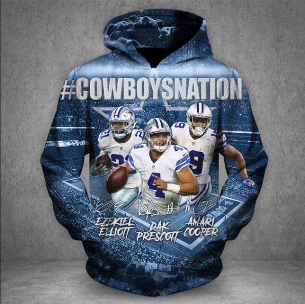 Flag American Camo Dallas Cowboys Print Full 3D Hoodie - Dallas Cowboys Home