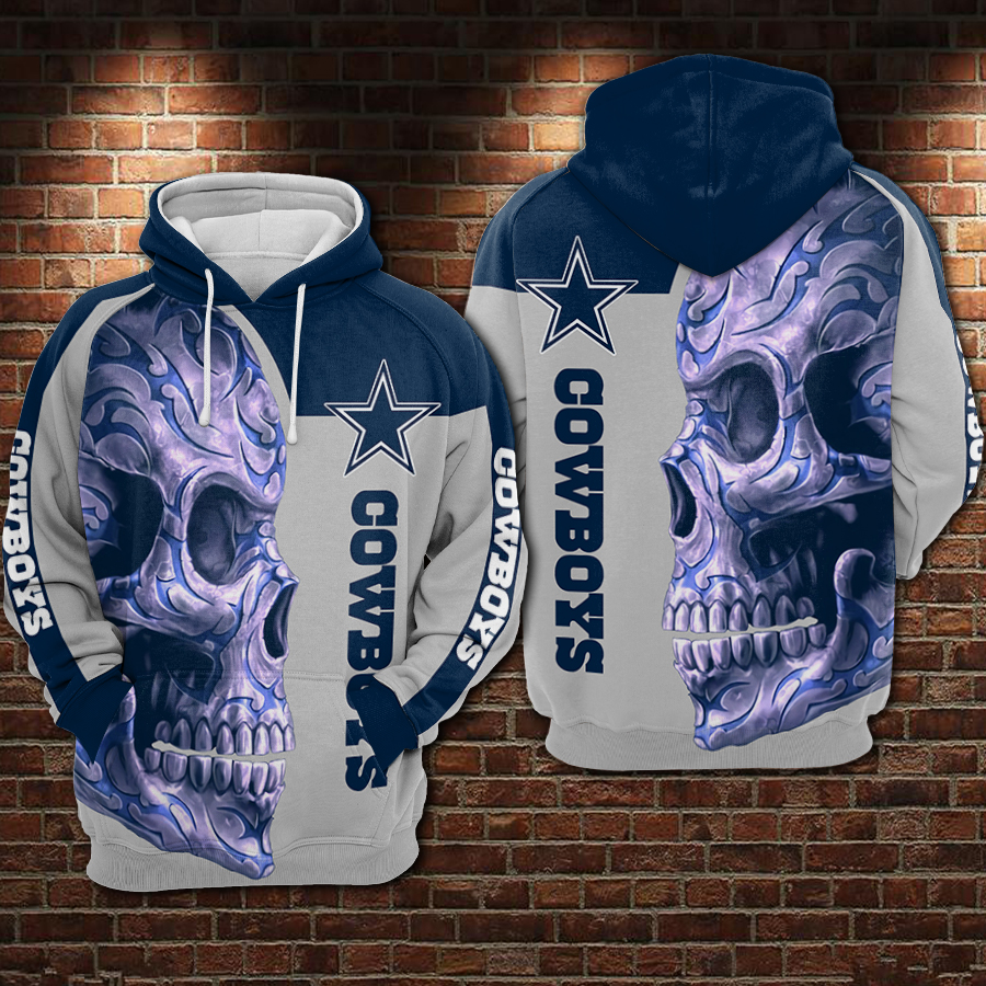 N.F.L.Dallas Cowboys Grimm Reaper In Sudden Death 3D Hoodie All Over Print  Shirts –