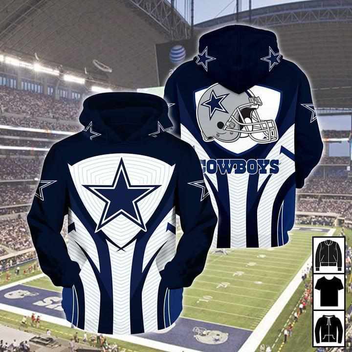 Dallas cowboys nfl balls 3d print hoodie 3d hoodie Zipper Hoodie