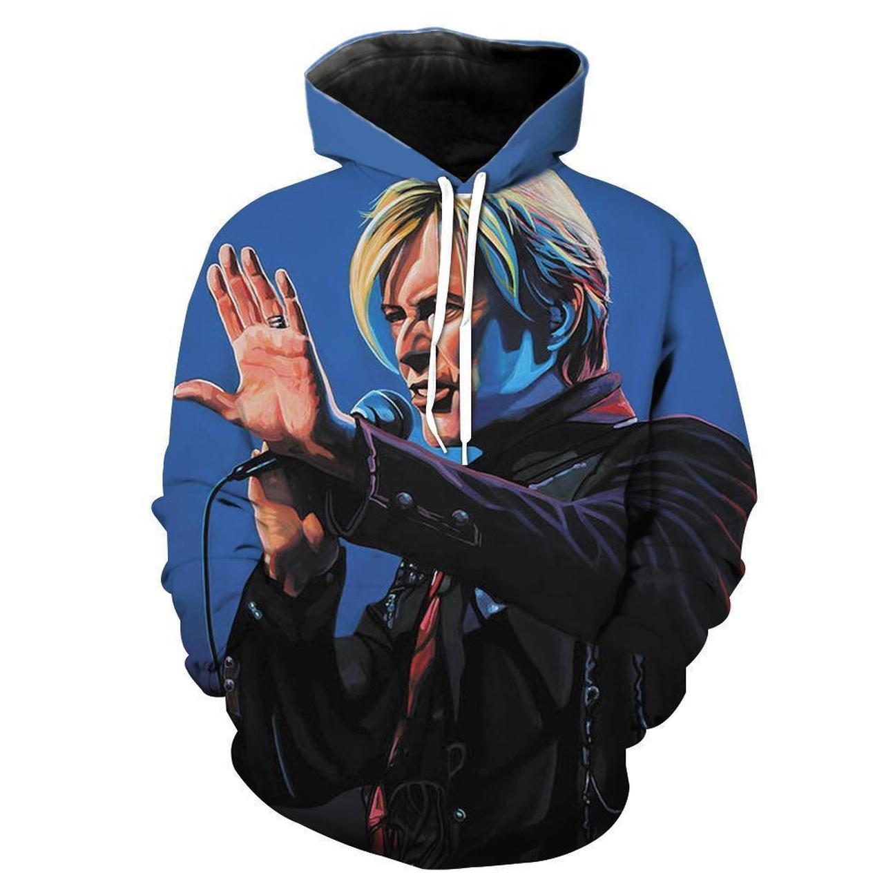 David Bowie 3D Printed Hoodie/Zipper Hoodie