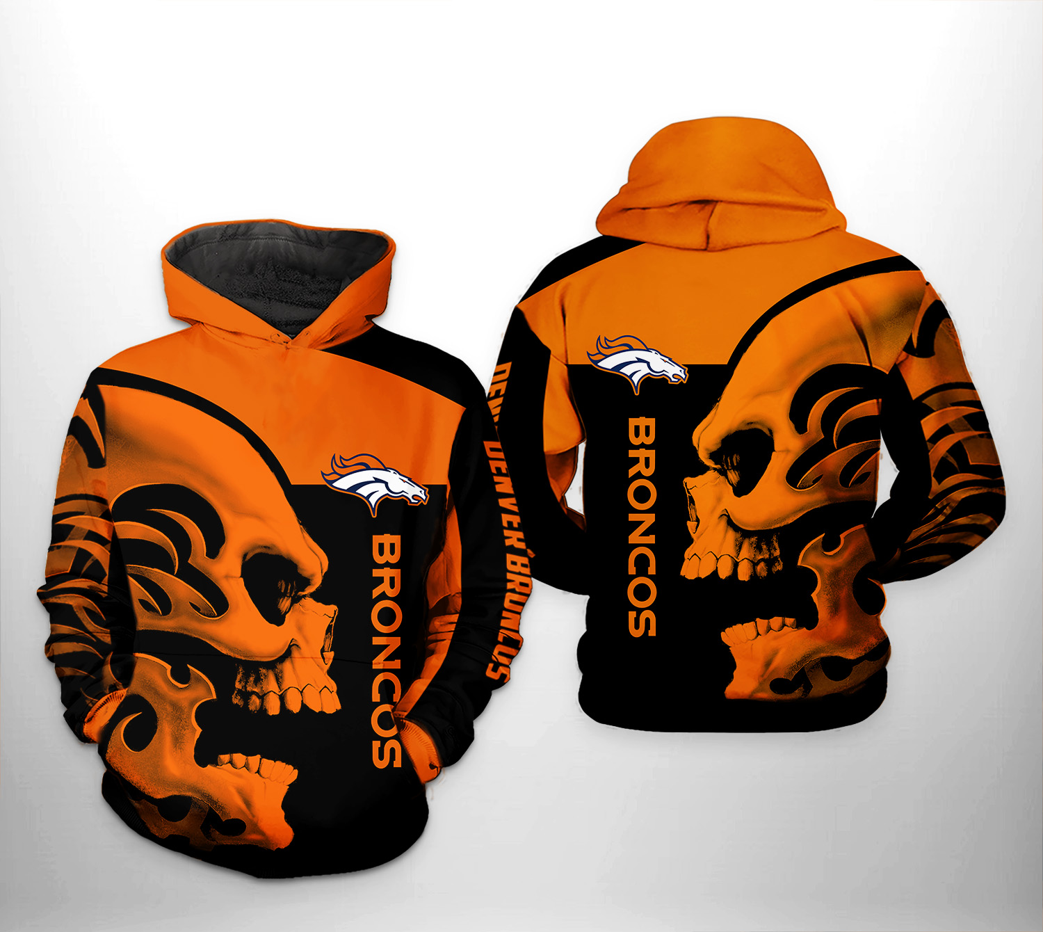 Denver Broncos NFL Classic 3D Printed Hoodie/Zipper Hoodie