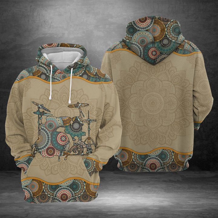 Drums Mandala 3D Printed Hoodie/Zipper Hoodie