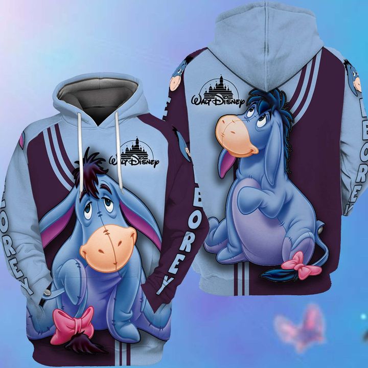 Eeyore 3D Printed Hoodie/Zipper Hoodie