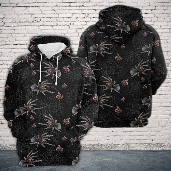 Embroidery Spider 3D Printed Hoodie/Zipper Hoodie