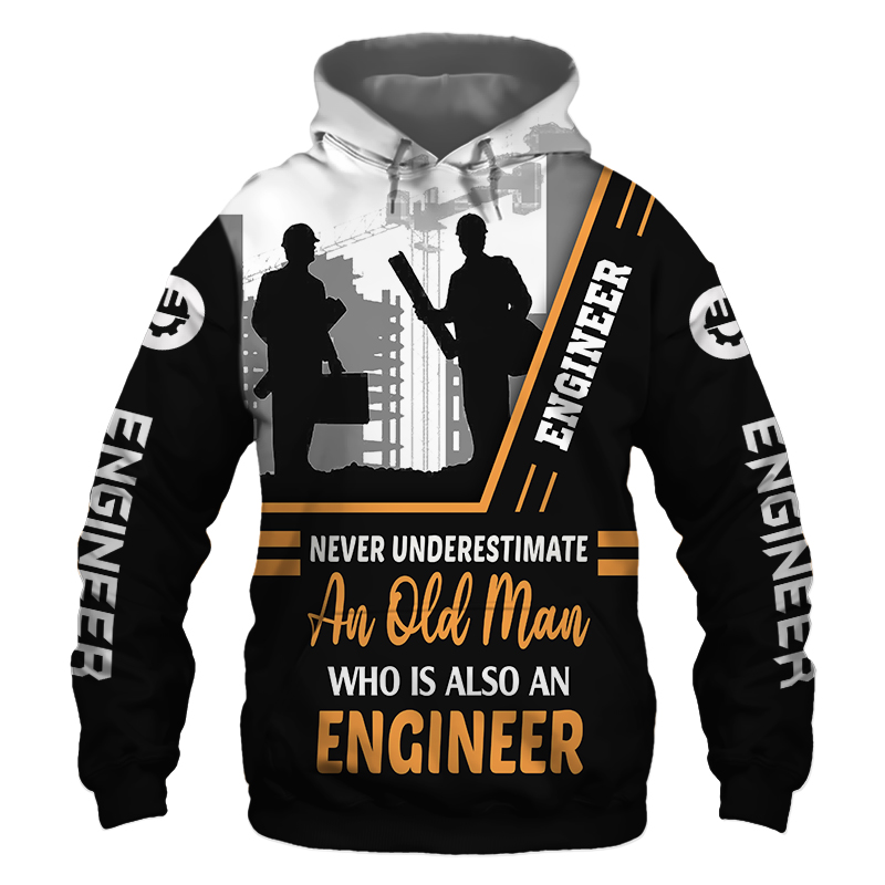 Engineer Never Underestimate an Old Man 3D Printed Hoodie/Zipper Hoodie