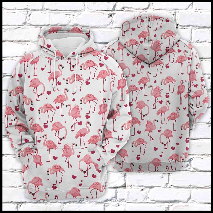 Flamingo Love 3D Printed Hoodie/Zipper Hoodie