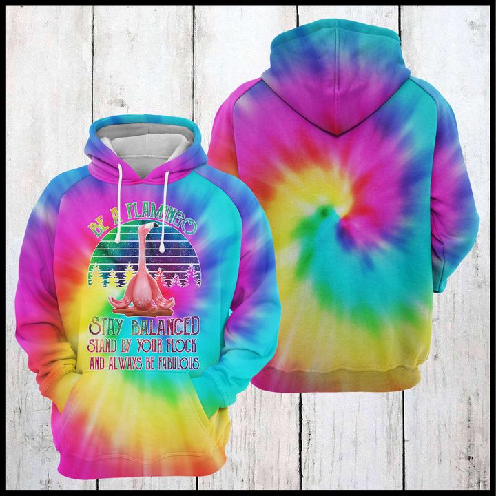 Flamingo Yourself Tie Dye 3D Printed Hoodie/Zipper Hoodie