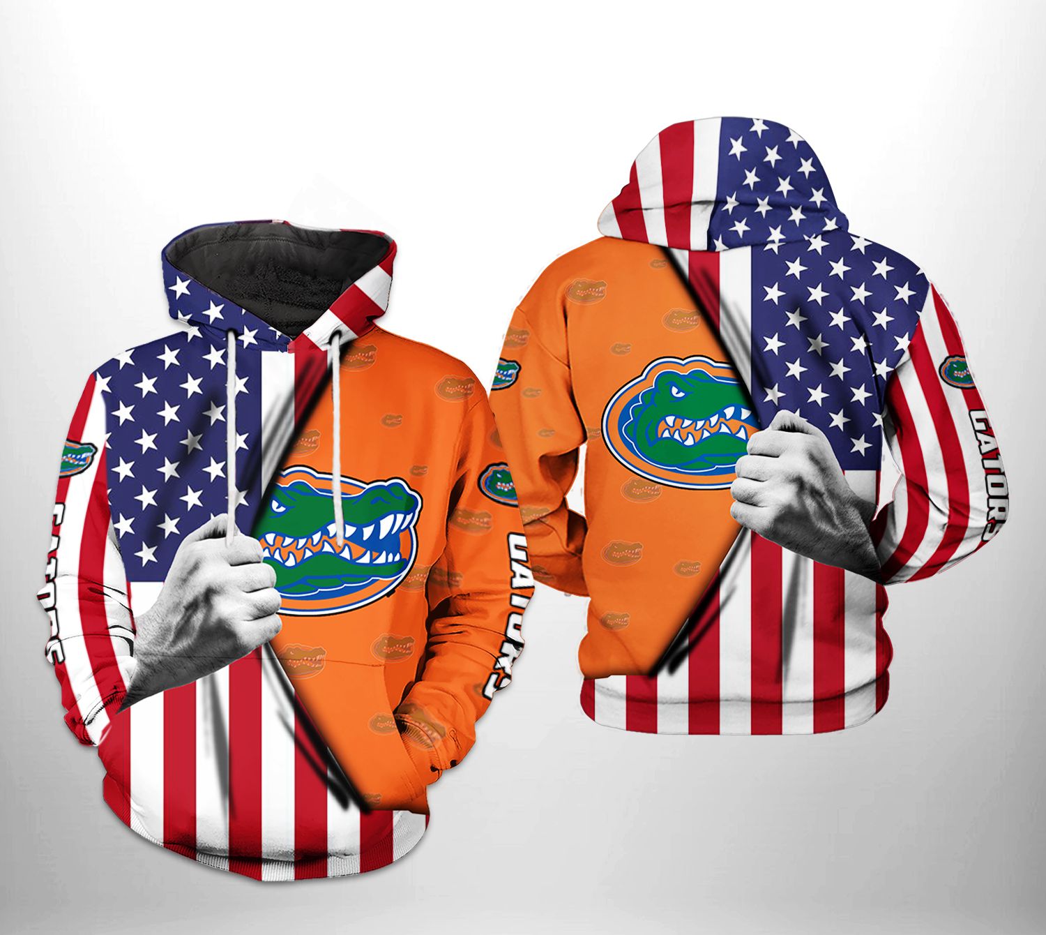 Florida Gators NCAA US FLag 3D Printed Hoodie/Zipper Hoodie